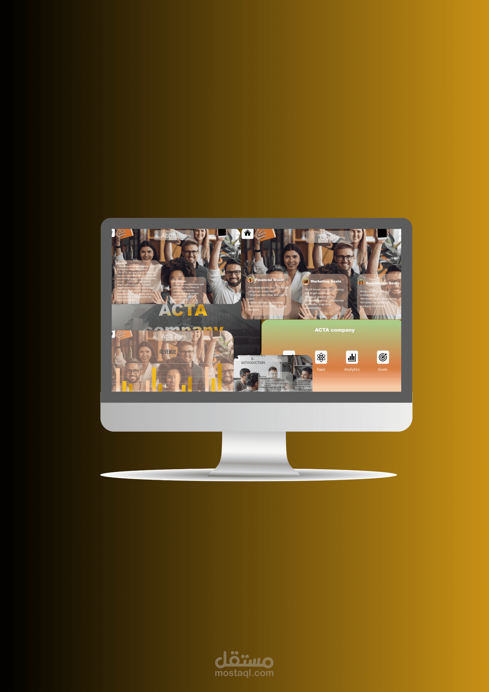 Interactive powerpoint for a company