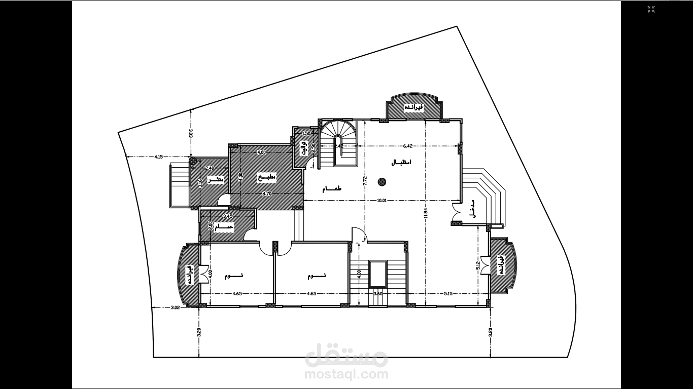 تصميم مبنى معماري من خلال الاوتوكاد وغيرها من برامج الاسكتش اب