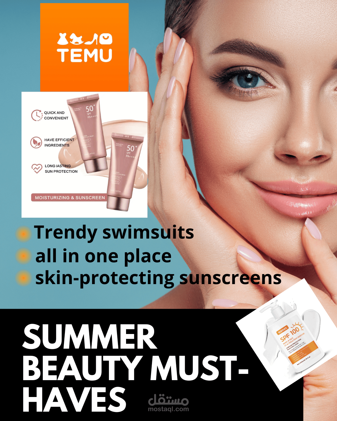 تصميم اعلان منتج TEMU