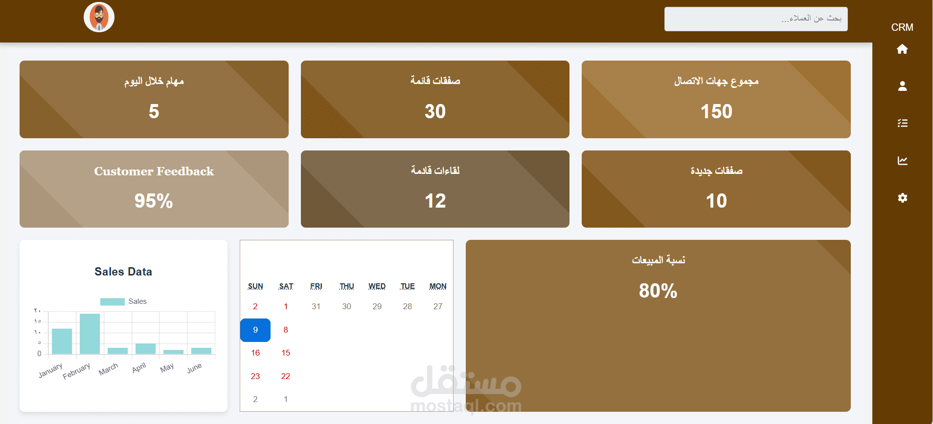 تصميم موقع CRM System
