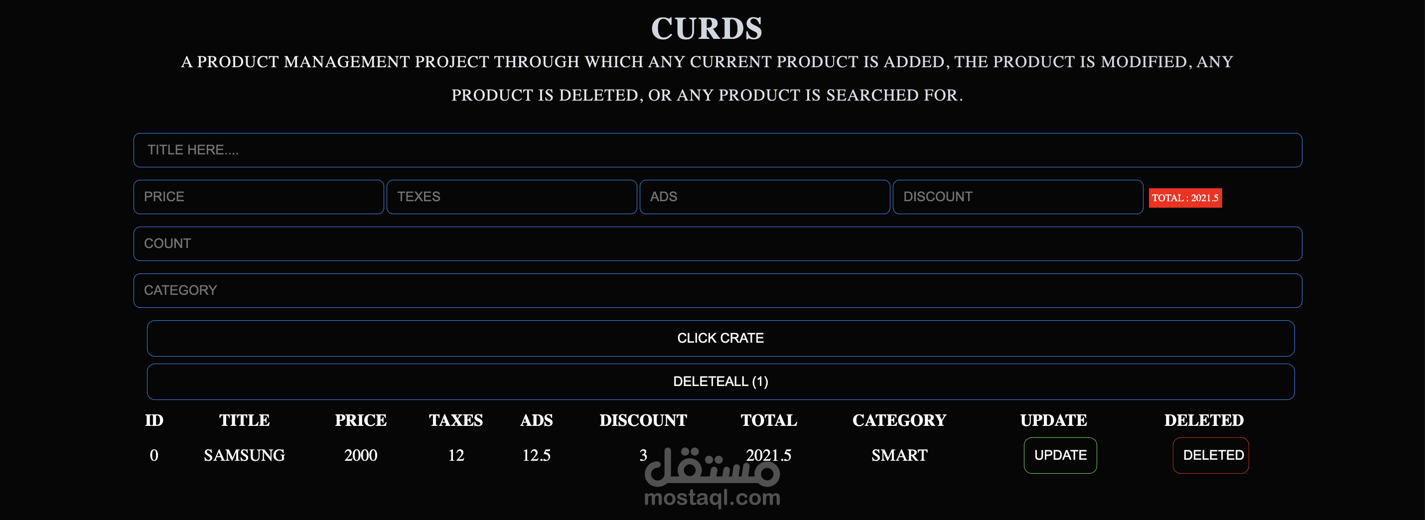 Product management project