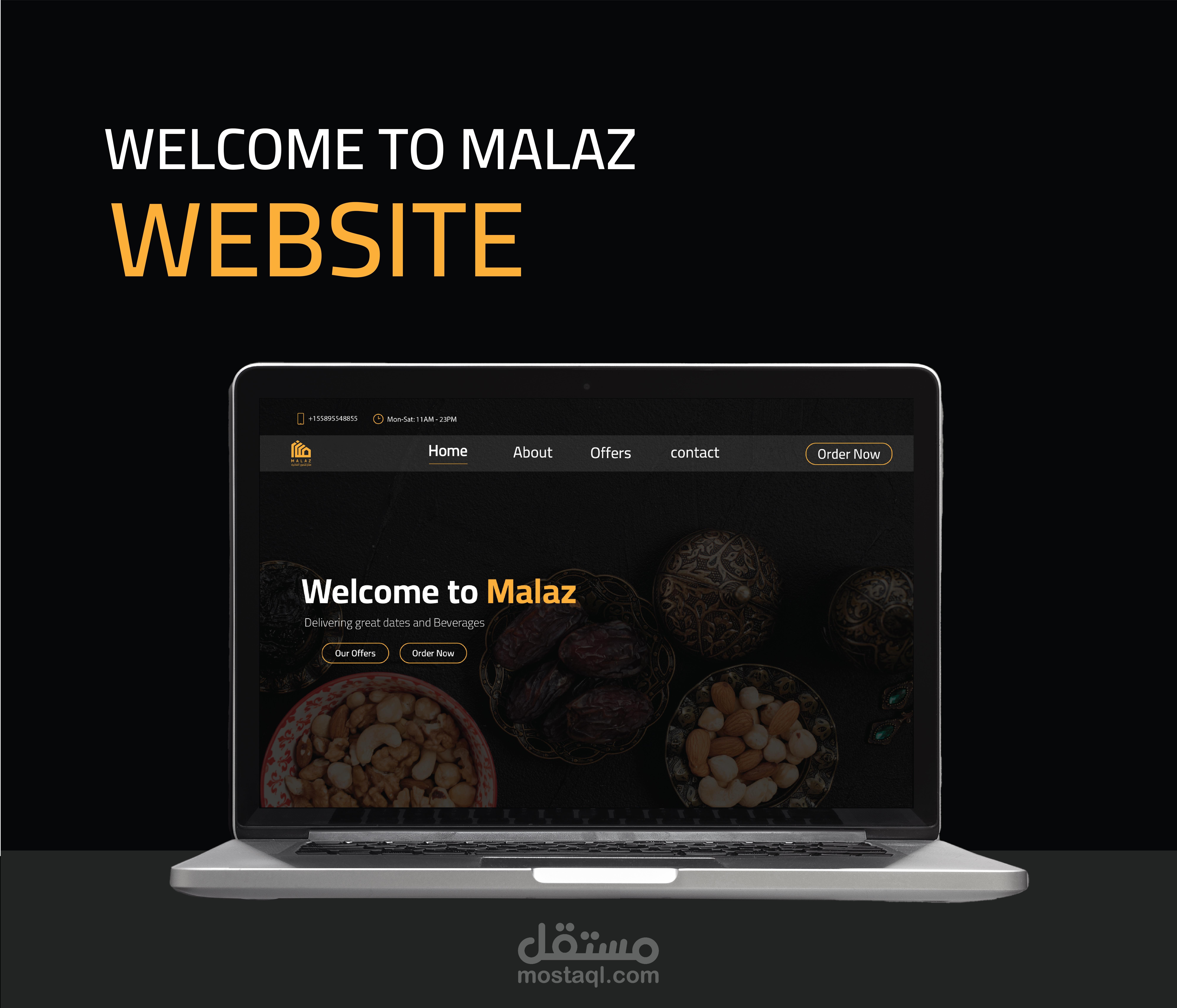 UI/UX DESIGN-MALAZ WEBSITE تصميم موقع إلكتروني لمؤسسة تمور سعودية