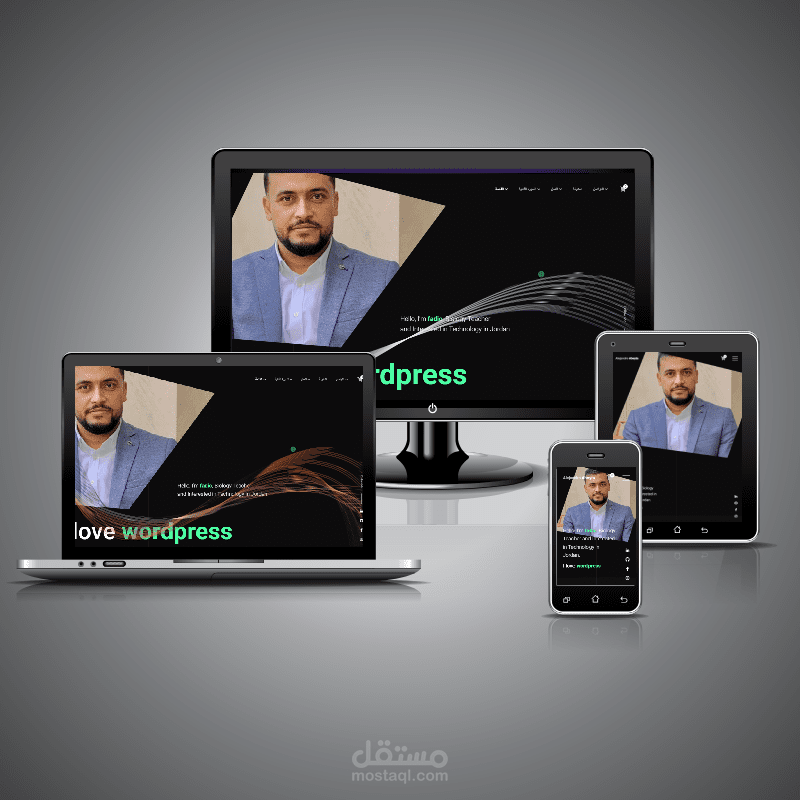 موقع شخصي يحوي Portfolio متعدد اللغات