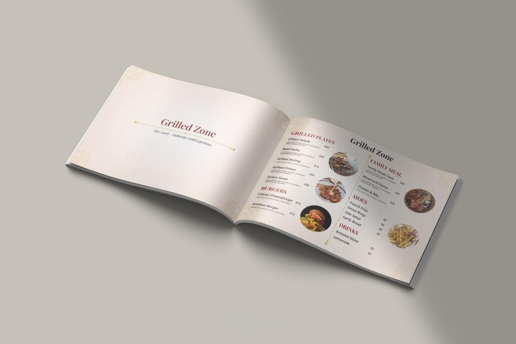 تصميم منيو مطعم | Restaurant Menu Design