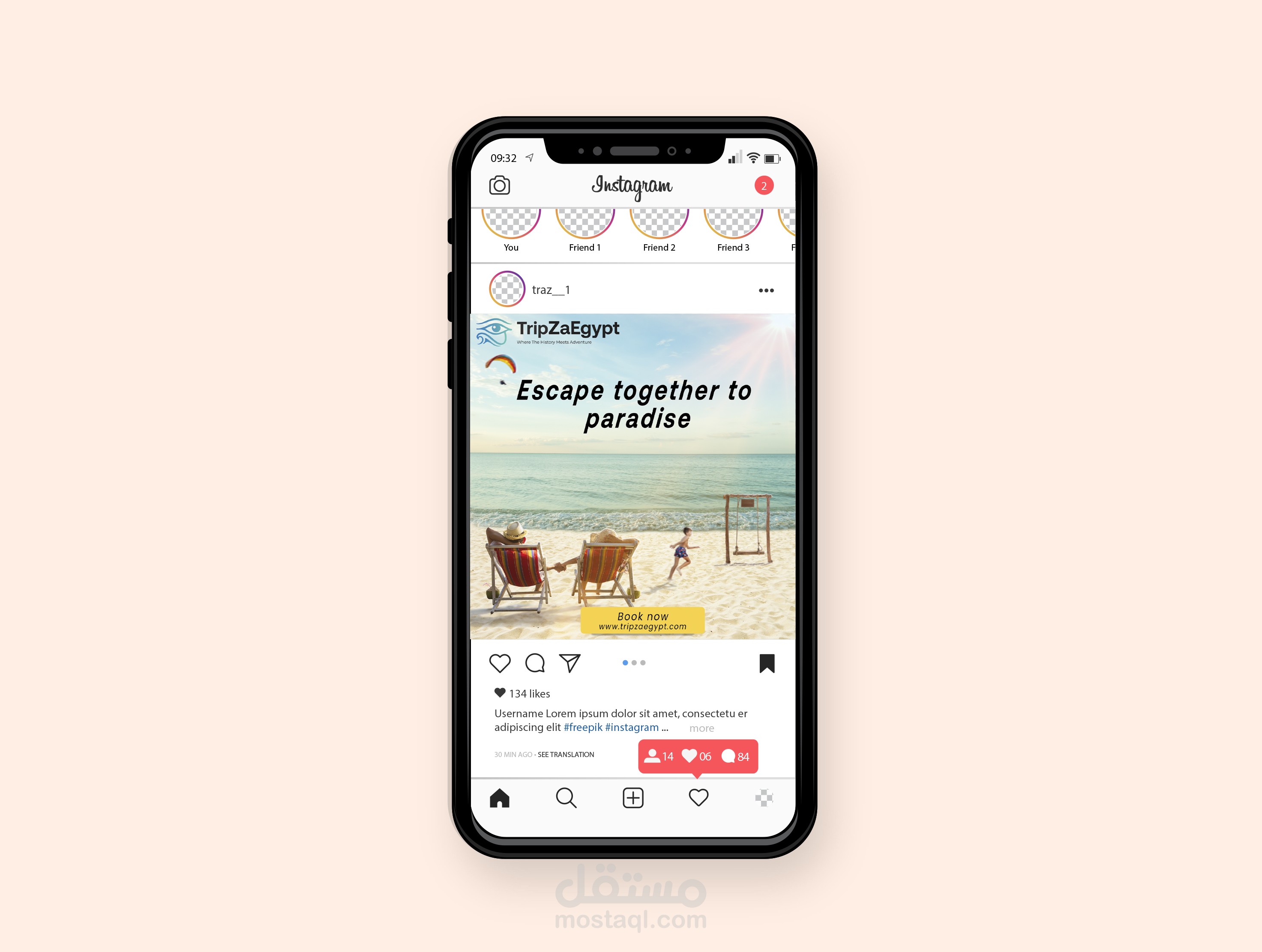 Social media design - TripZaEgypt