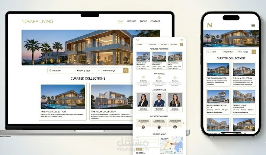 NOVARA LIVING - Luxury Real Estate Website