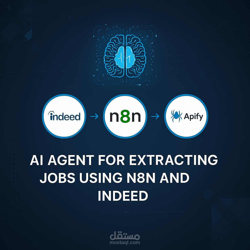 ورك فلو ذكي لاستخراج الوظائف من موقع Indeed باستخدام n8n و AI Agent