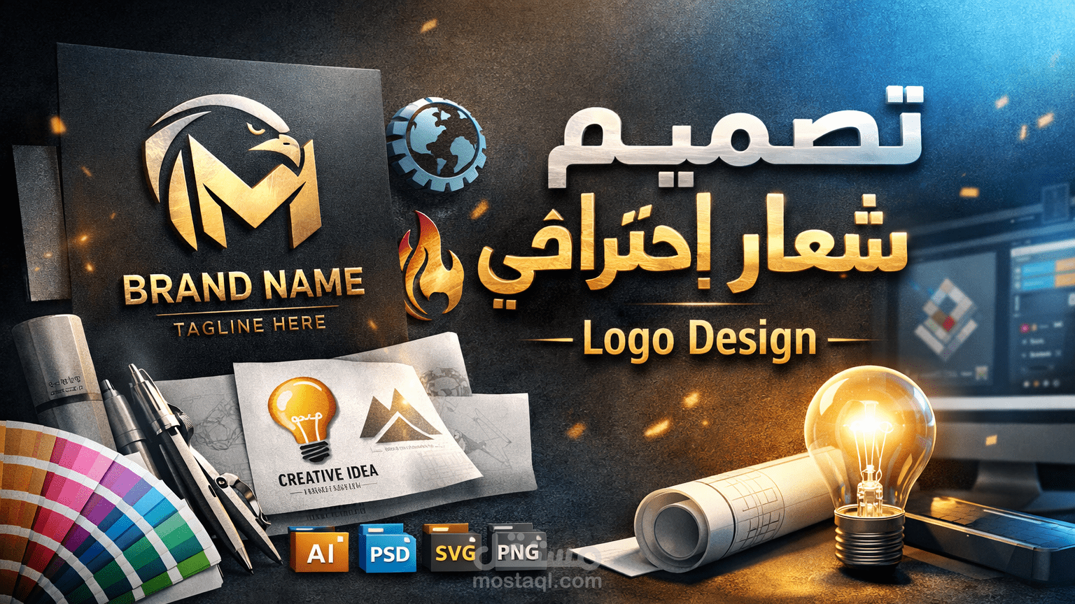 خدمة تصميم شعار لوجو احترافي