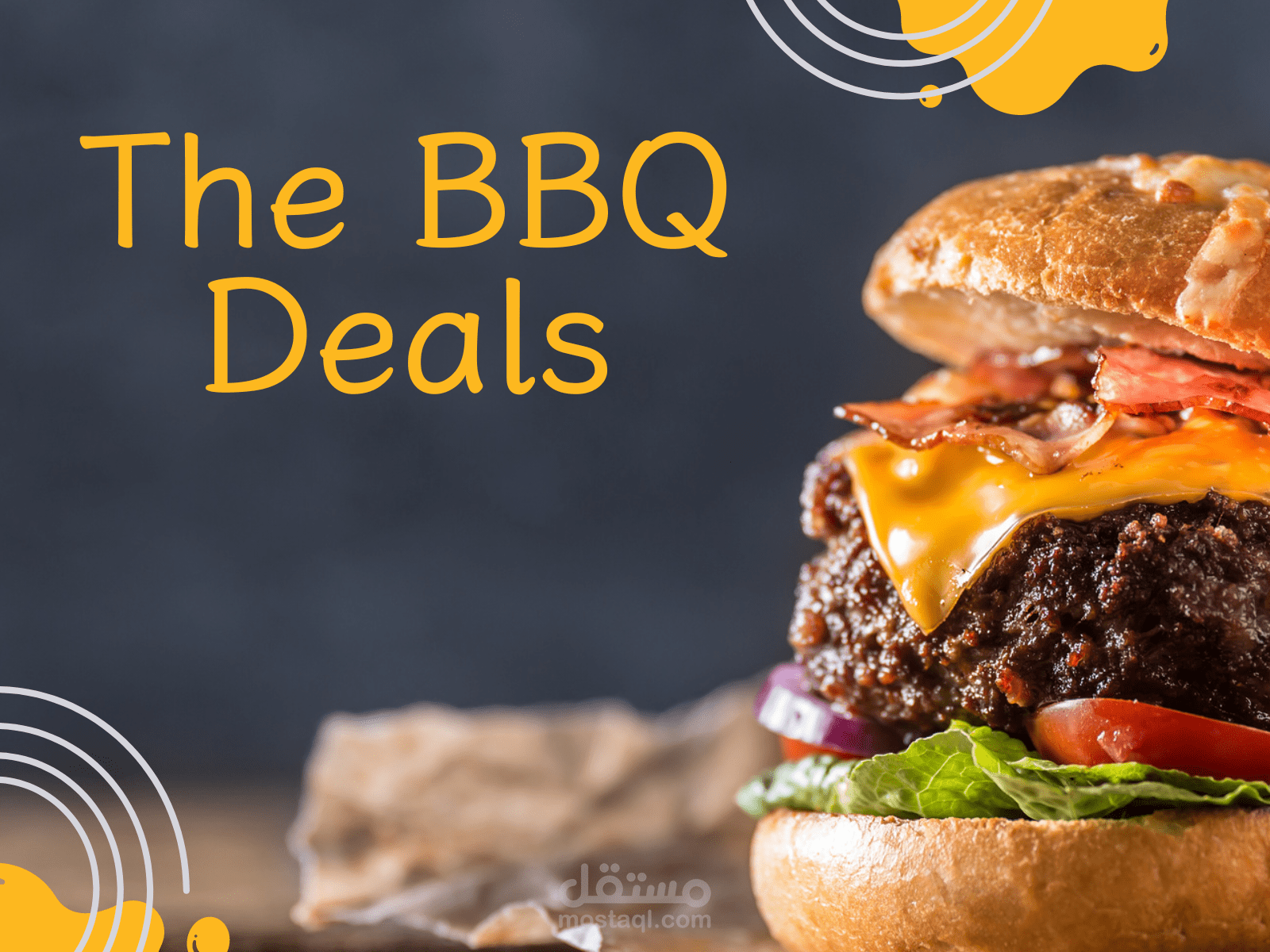 تصميم أعلان لطعام همبرجر