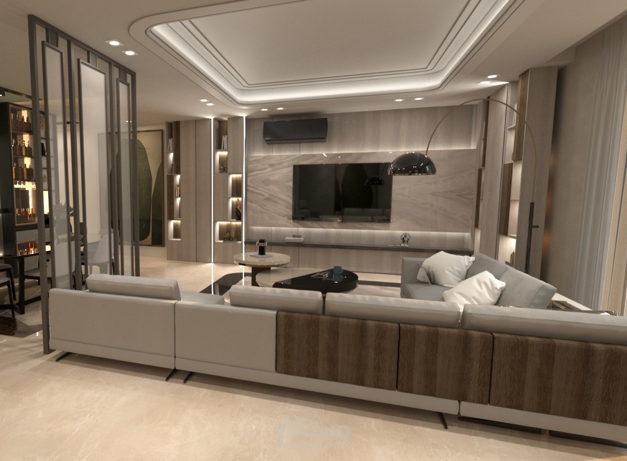 تصميم داخلي لغرفة معيشة