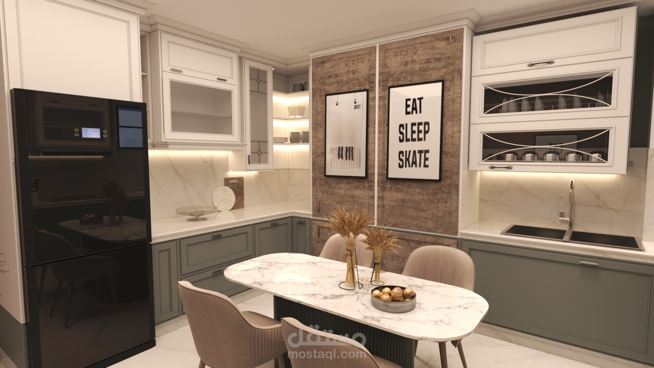 تصميم داخلي لمطبخ مودرن