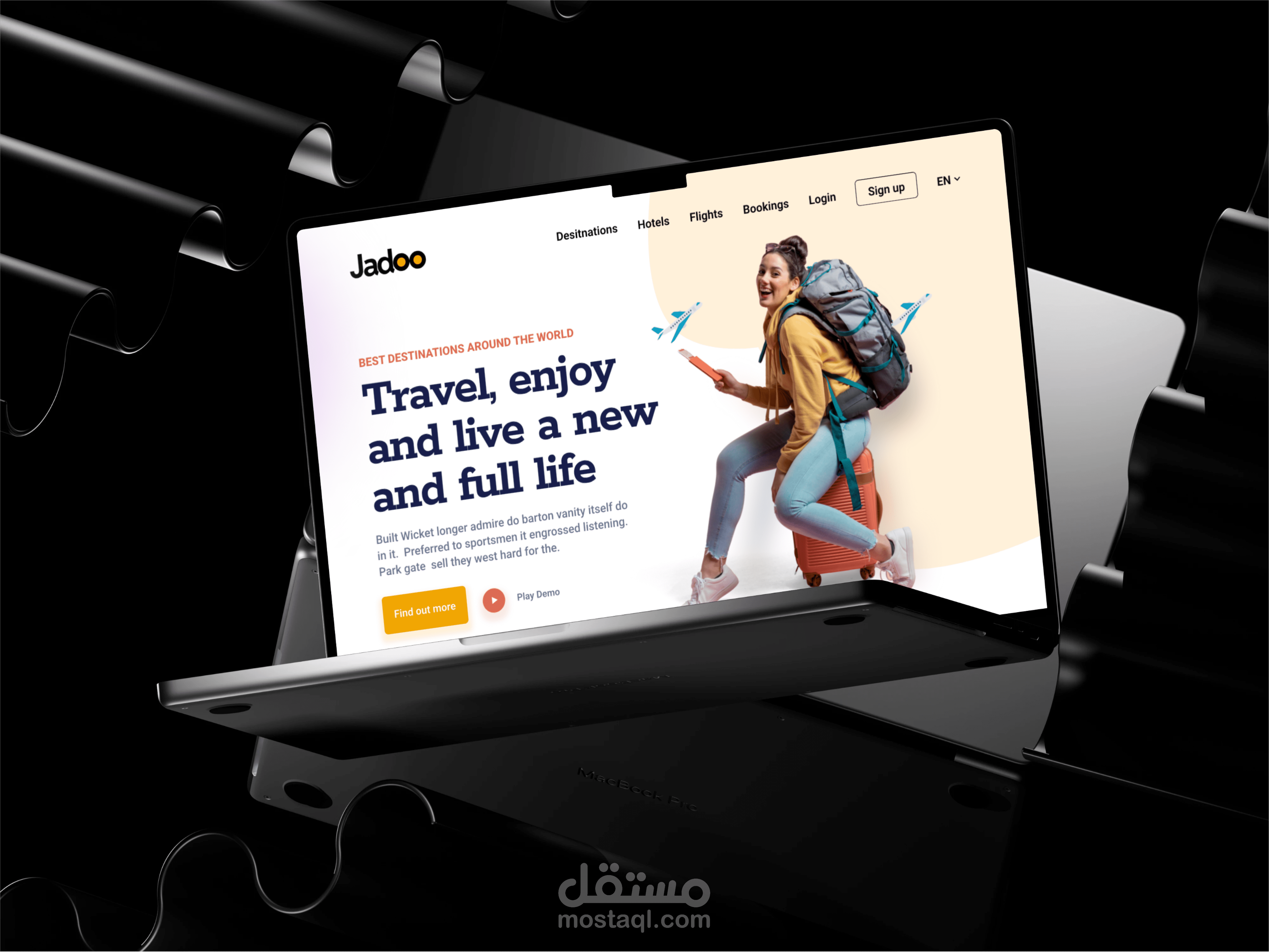 تصميم موقع حجز تذاكر طيران – Airline Jadoo