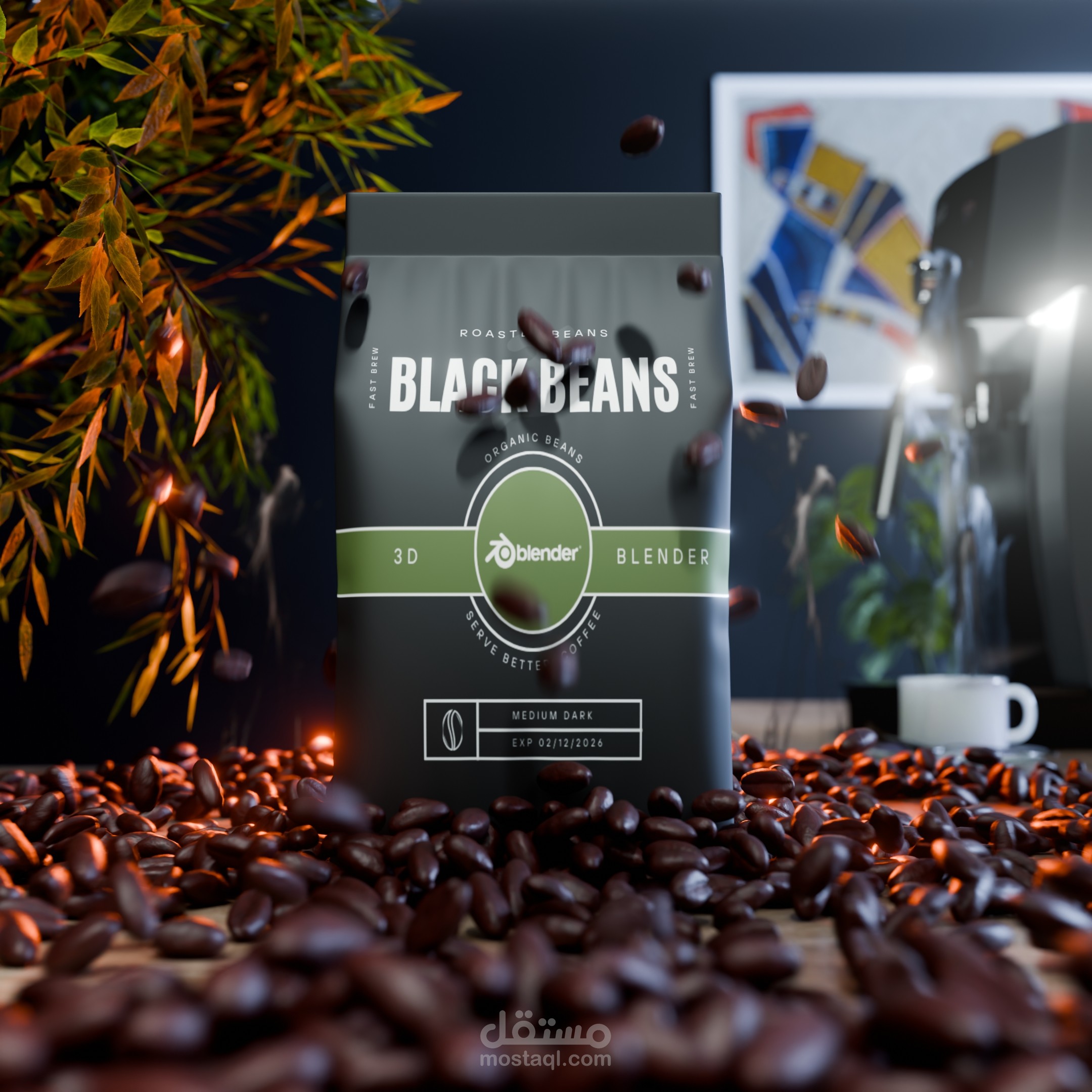 BLACK COFFEE BEANS