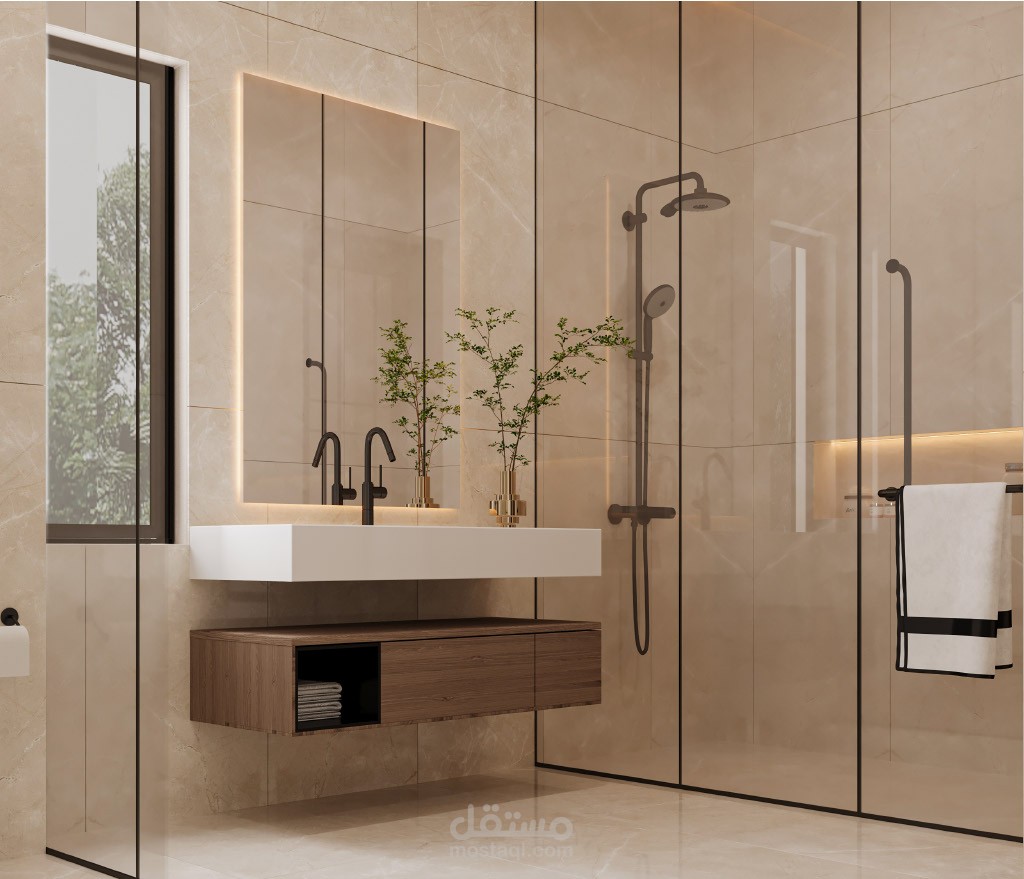 تصميم داخلي مودرن ل حمام