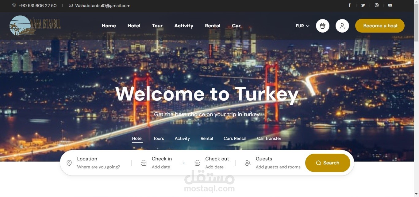 برمجة وتصميم محرك بحث لشركة واحة اسطنبول