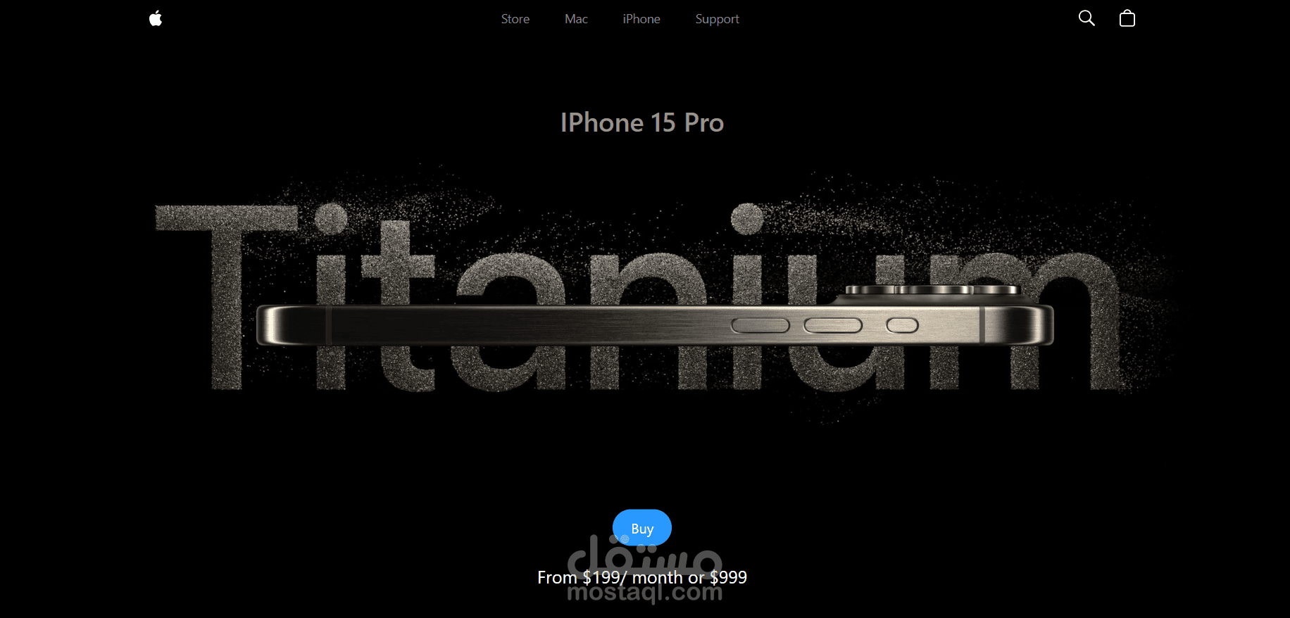 IPhone 15 Pro Titanium Landing Page