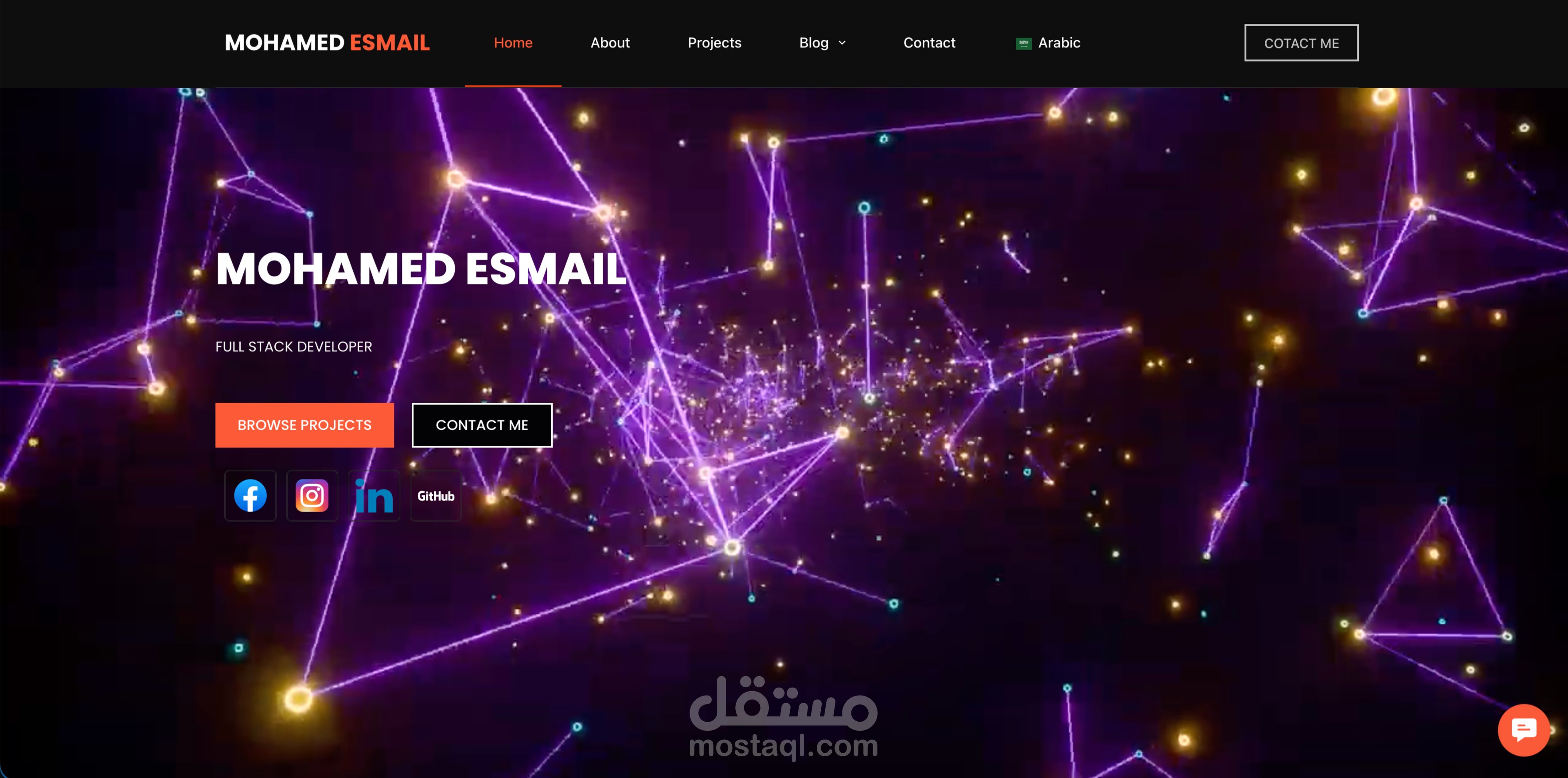تطوير موقع شخصي احترافي لعرض السيرة الذاتية والأعمال