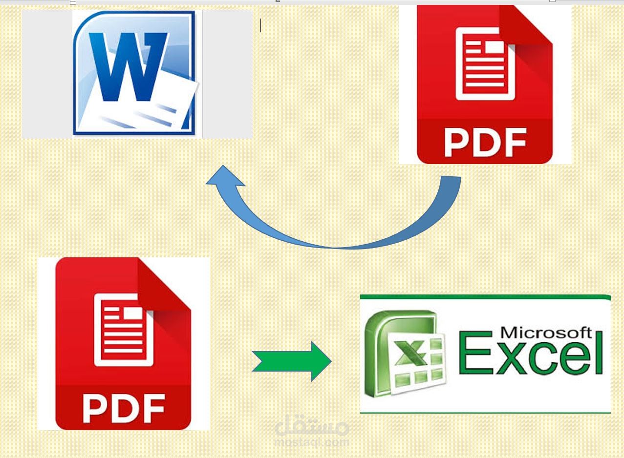 تحويل من ملف pdf إلى ملف Word