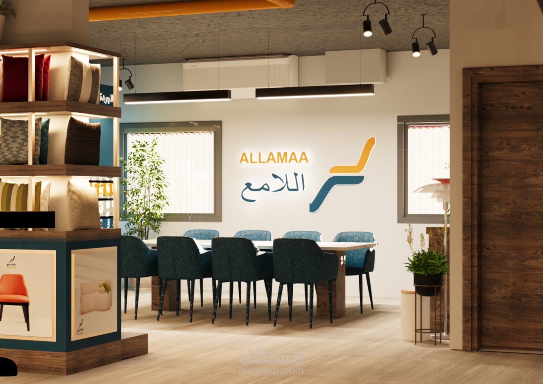تصميم تطوعي لقسم مكاتب ادارية في مصنع اثاث