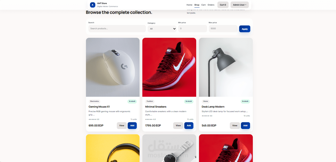 AMT Store – Full Stack E-commerce Platform