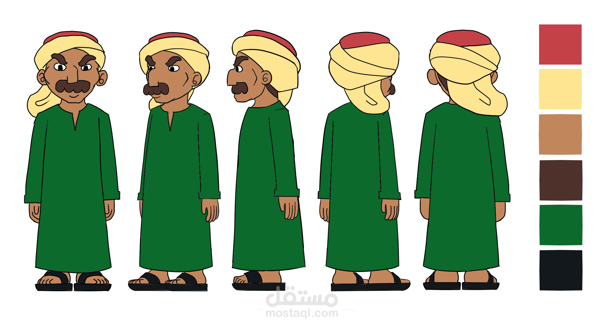 تصميم شخصية سمعان - رجل الميكرفون