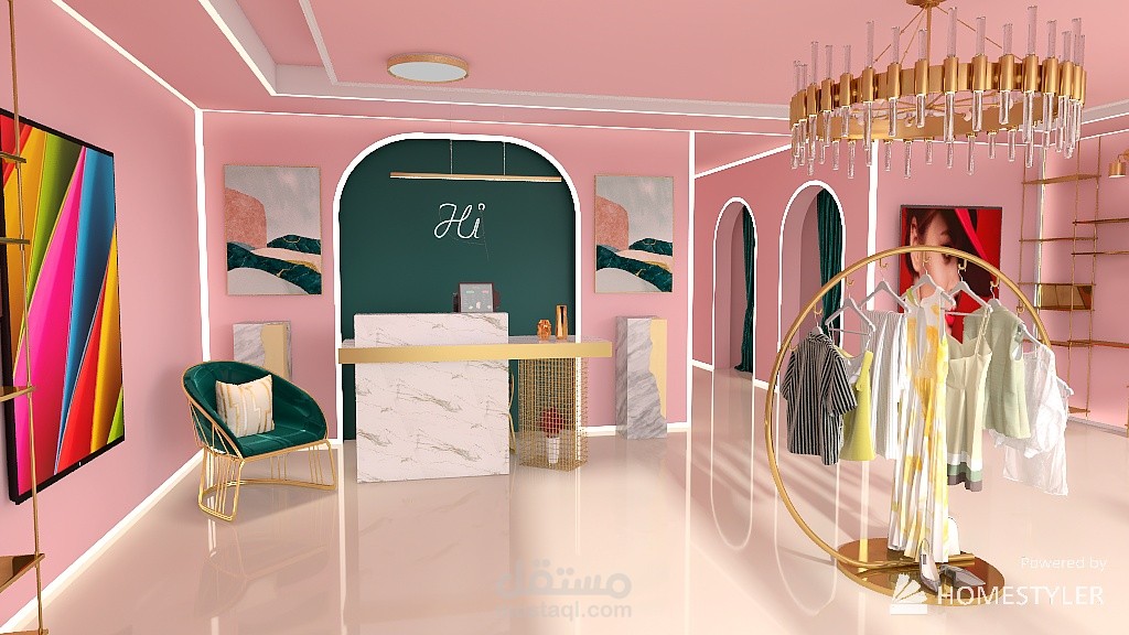 تصميم متجر ملابس نسائي