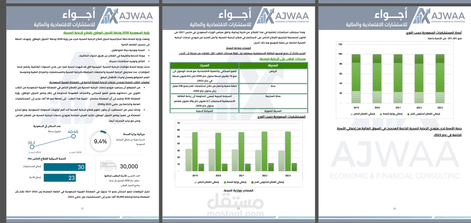 دراسة جدوى ونموذج مالي متقدم لتطبيق رعاية صحية وطب اتصالي HealthTech (المملكة العربية السعودية)