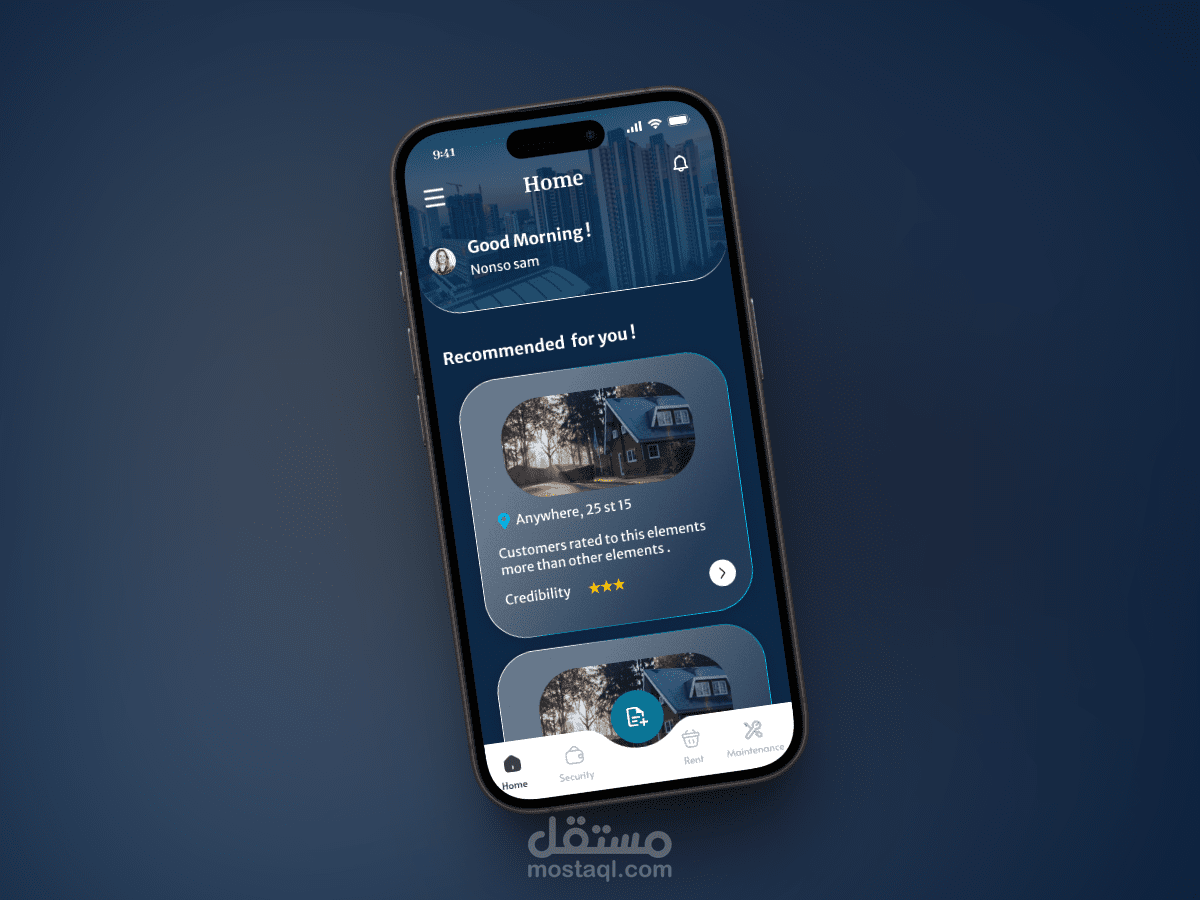 تصميم تطبيق للعقارات
