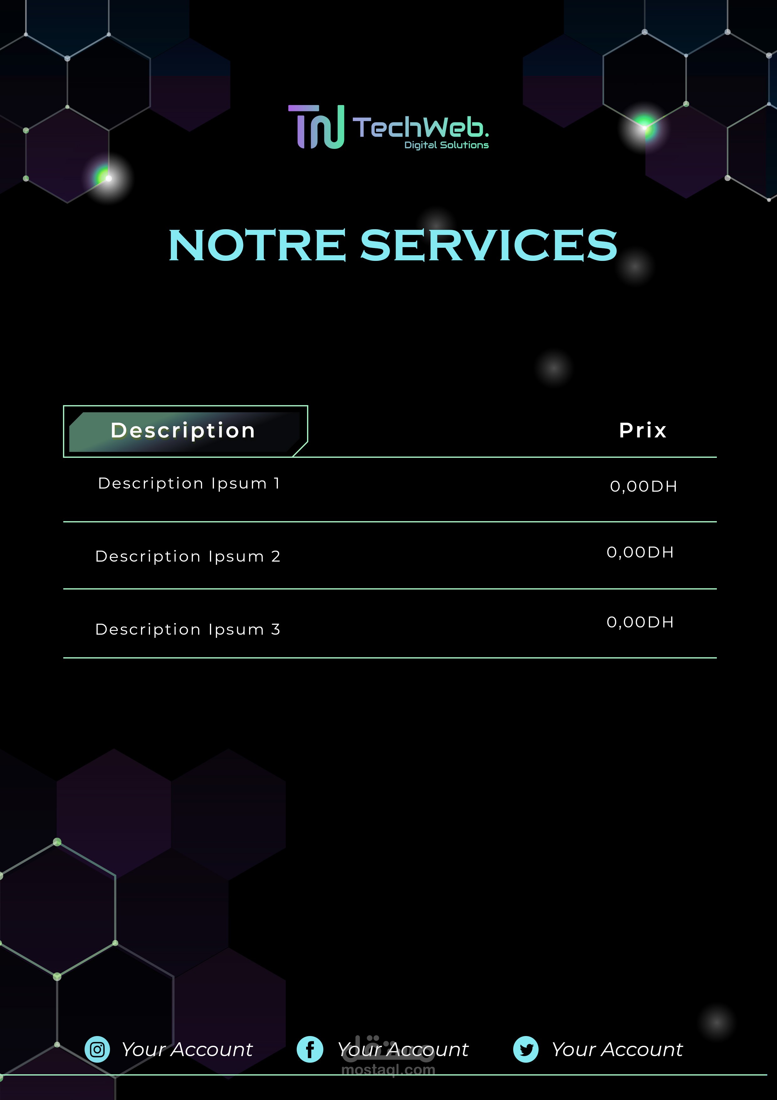 services menu