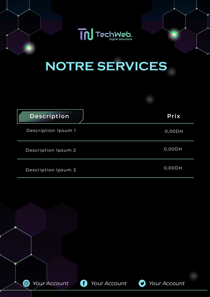 services menu