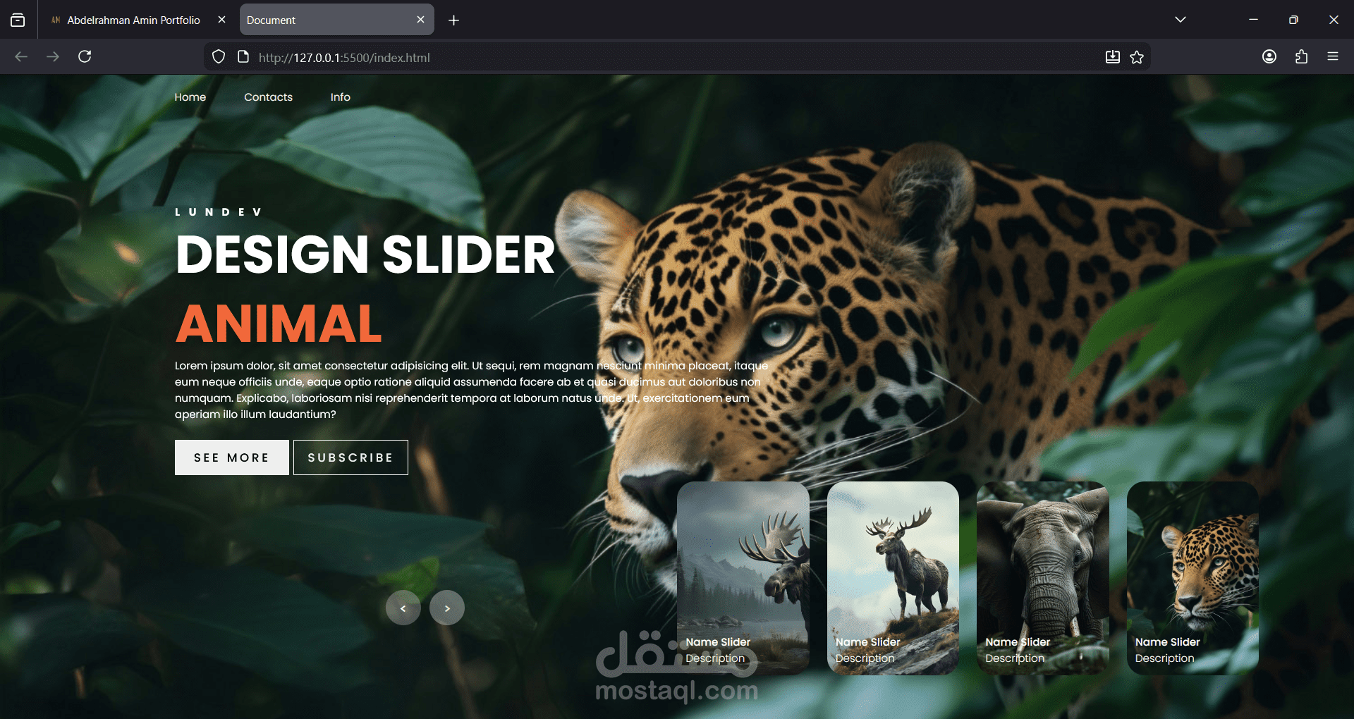 Interactive Image Slider using JavaScript