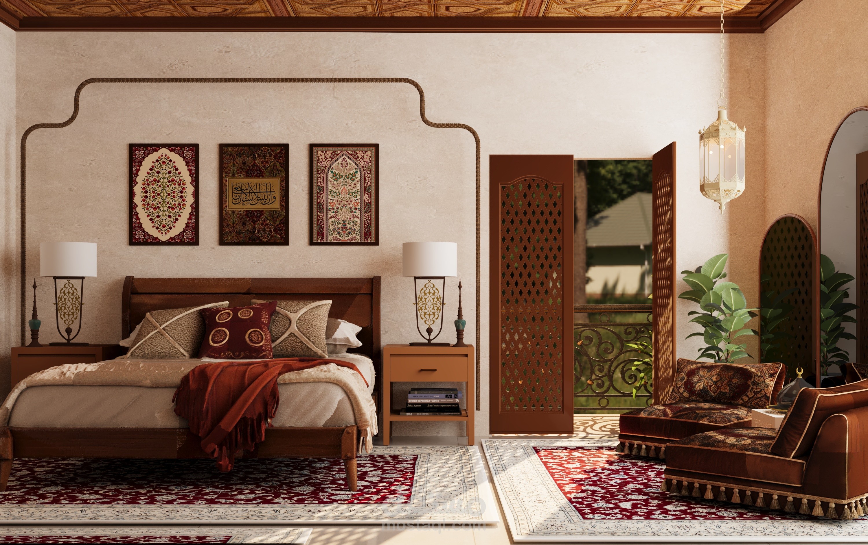 غرفة نوم علي الطراز الايراني