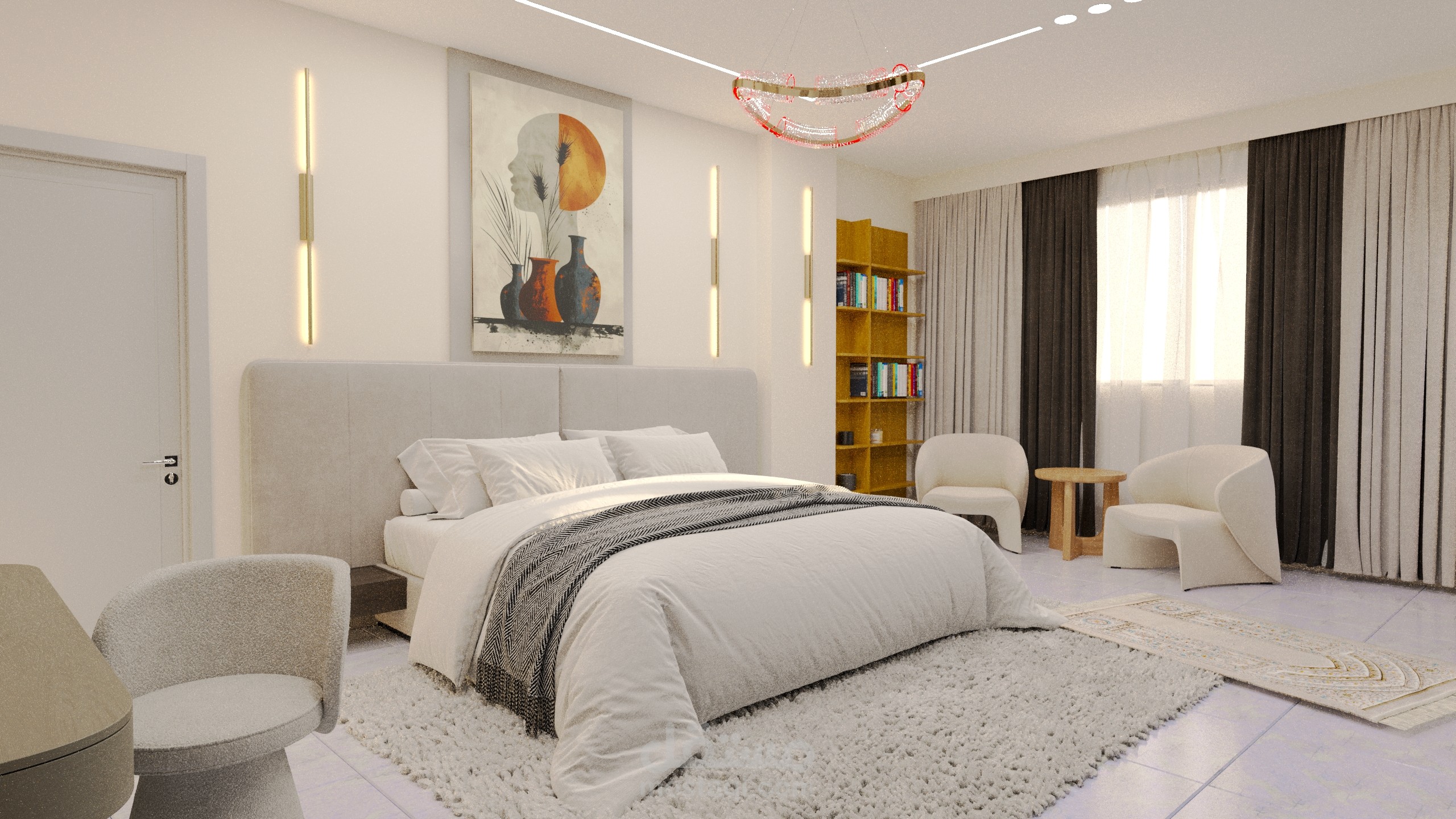 تصميم داخلي ل غرفه نوم رىيسيه