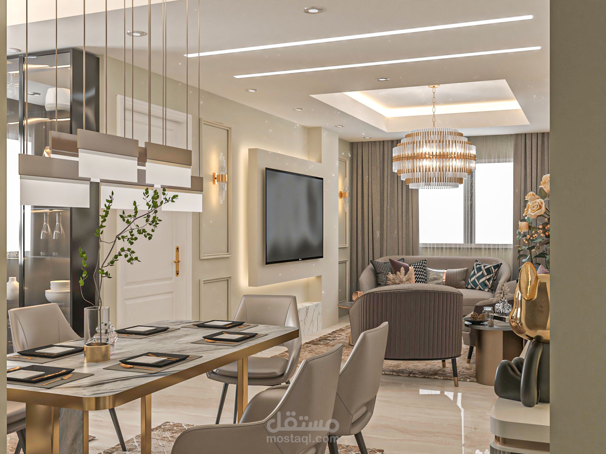 تصميم ريسبشن نيو كلاسيك