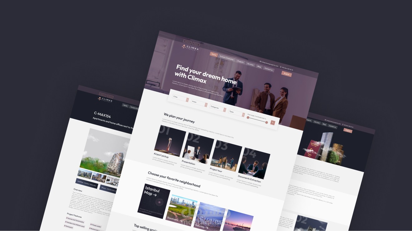 Climax Property website design
