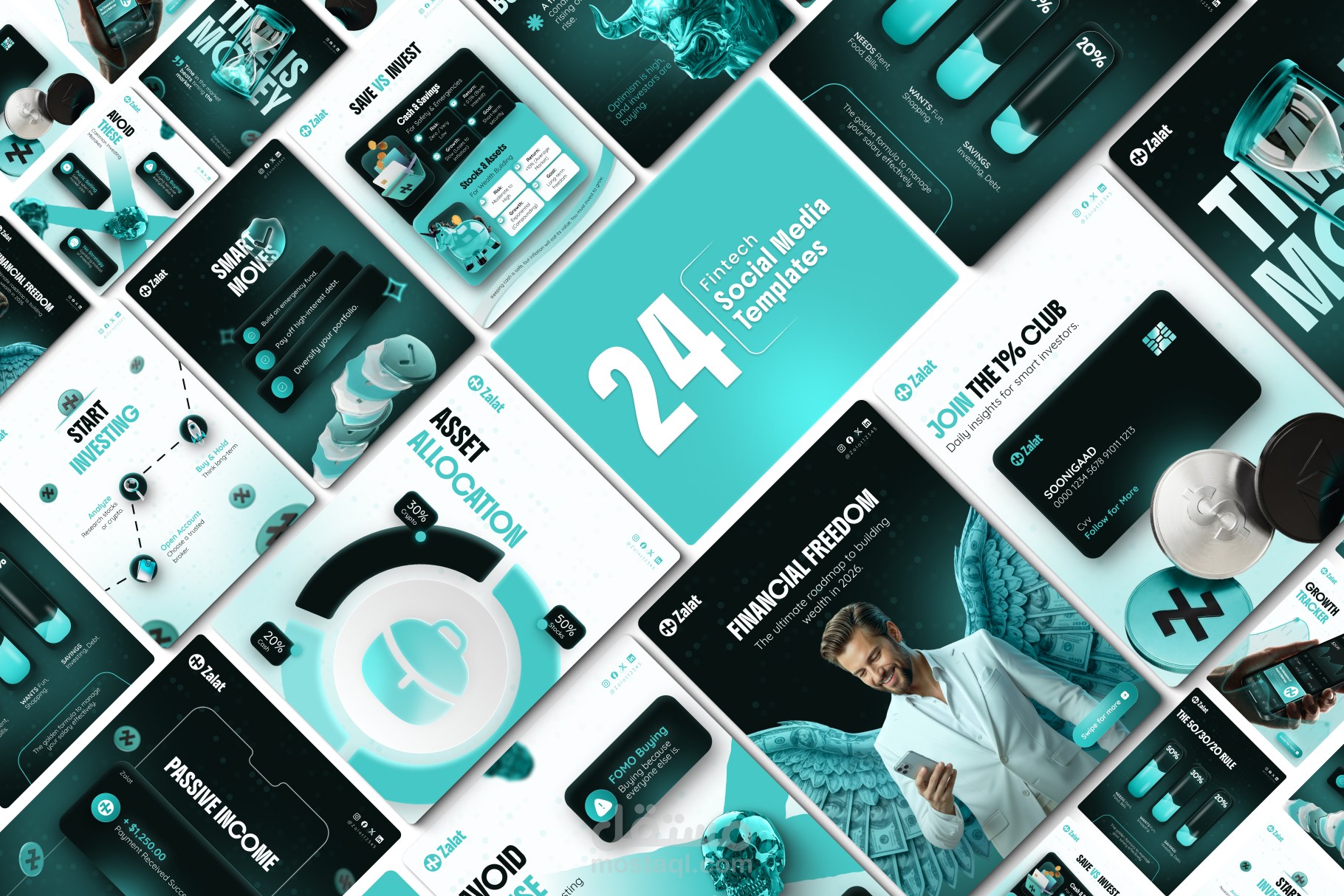 مشروع قوالب سوشيال ميديا Fintech