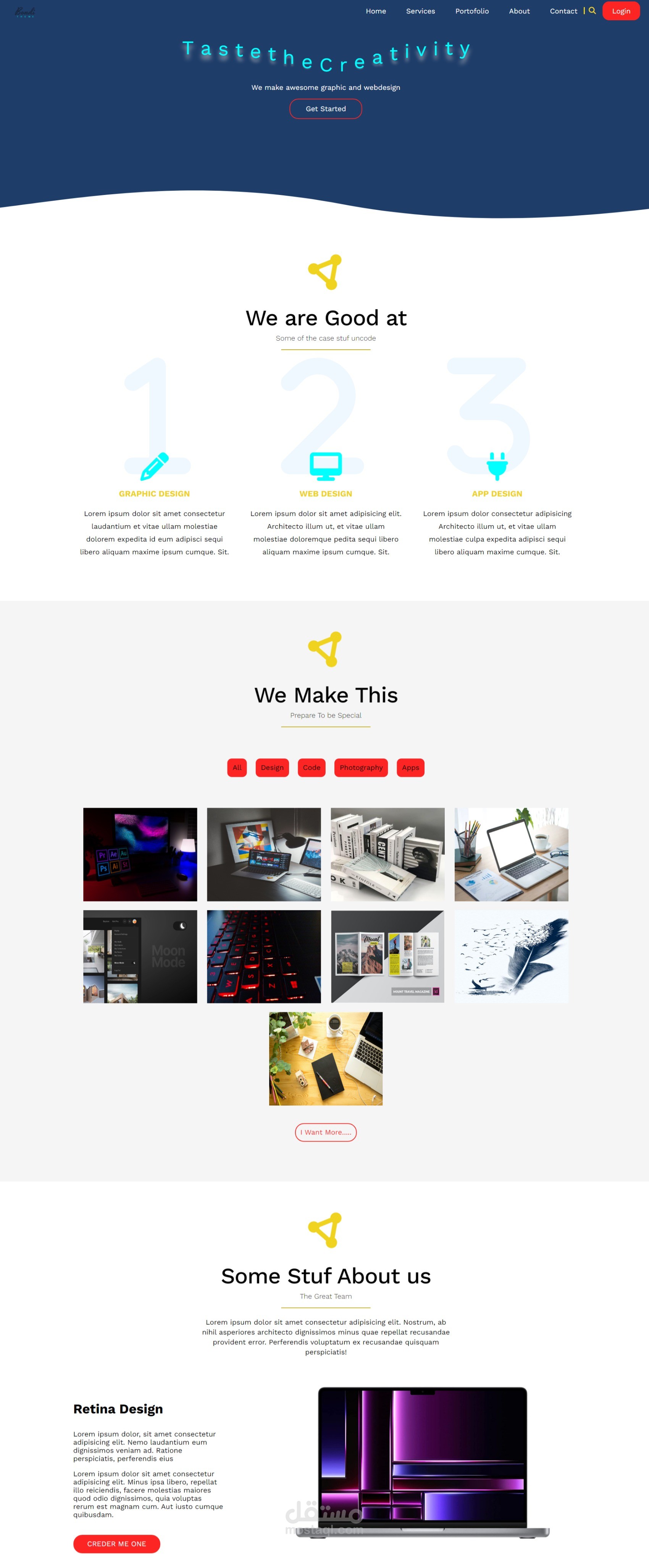 landing page