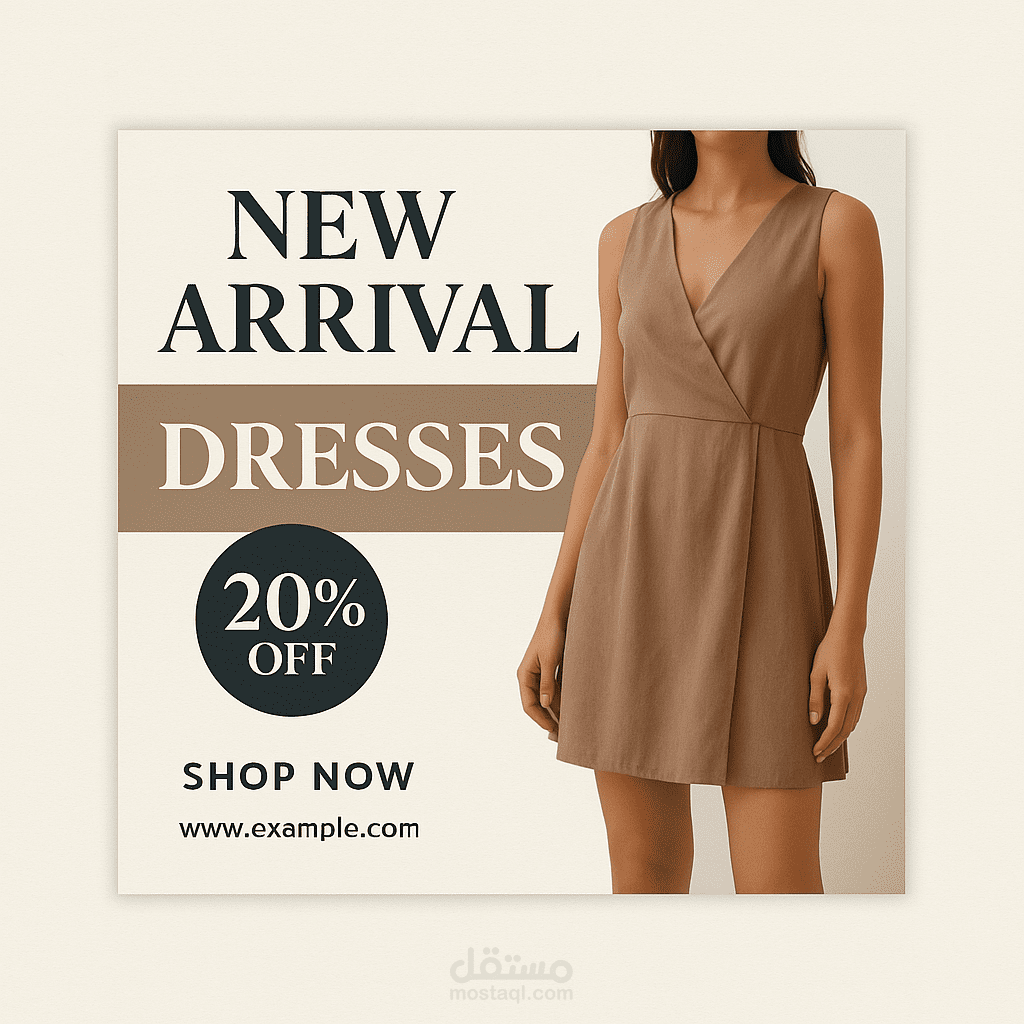 Promotional Poster for New Arrival Dresses