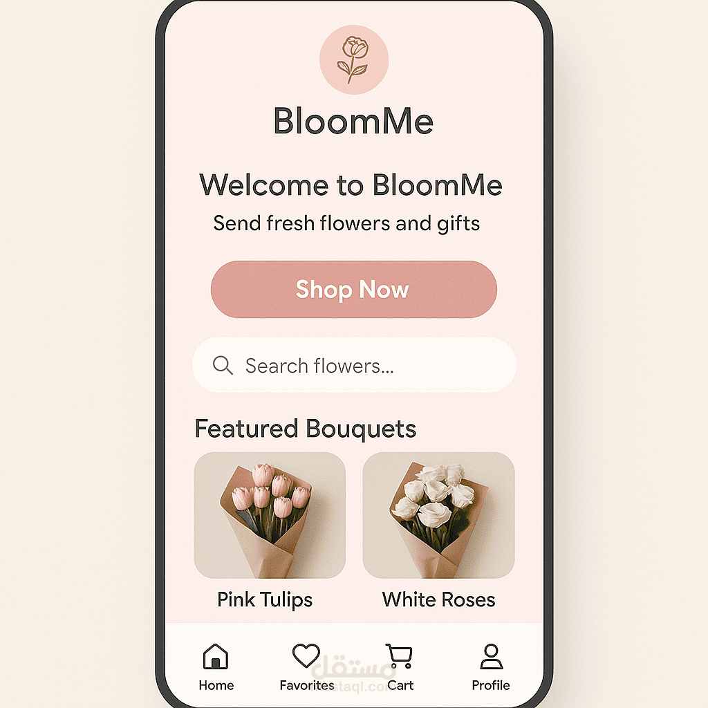 BloomMe - Mobile App UI for Flower & Gift Delivery