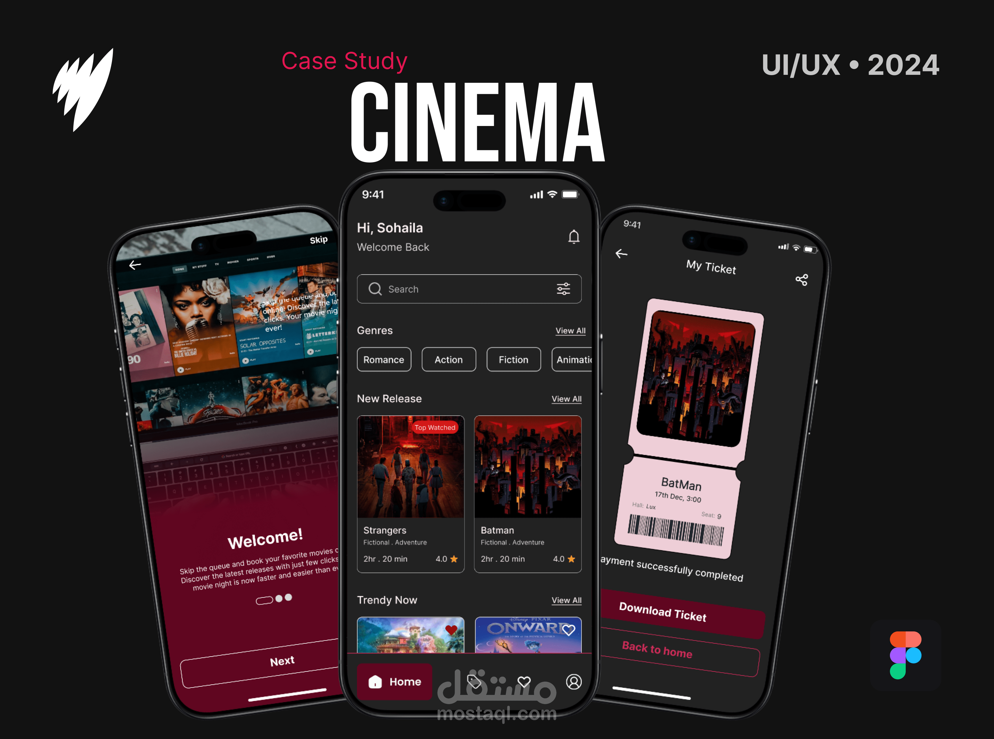 Movie ticket booking app UIUX case study