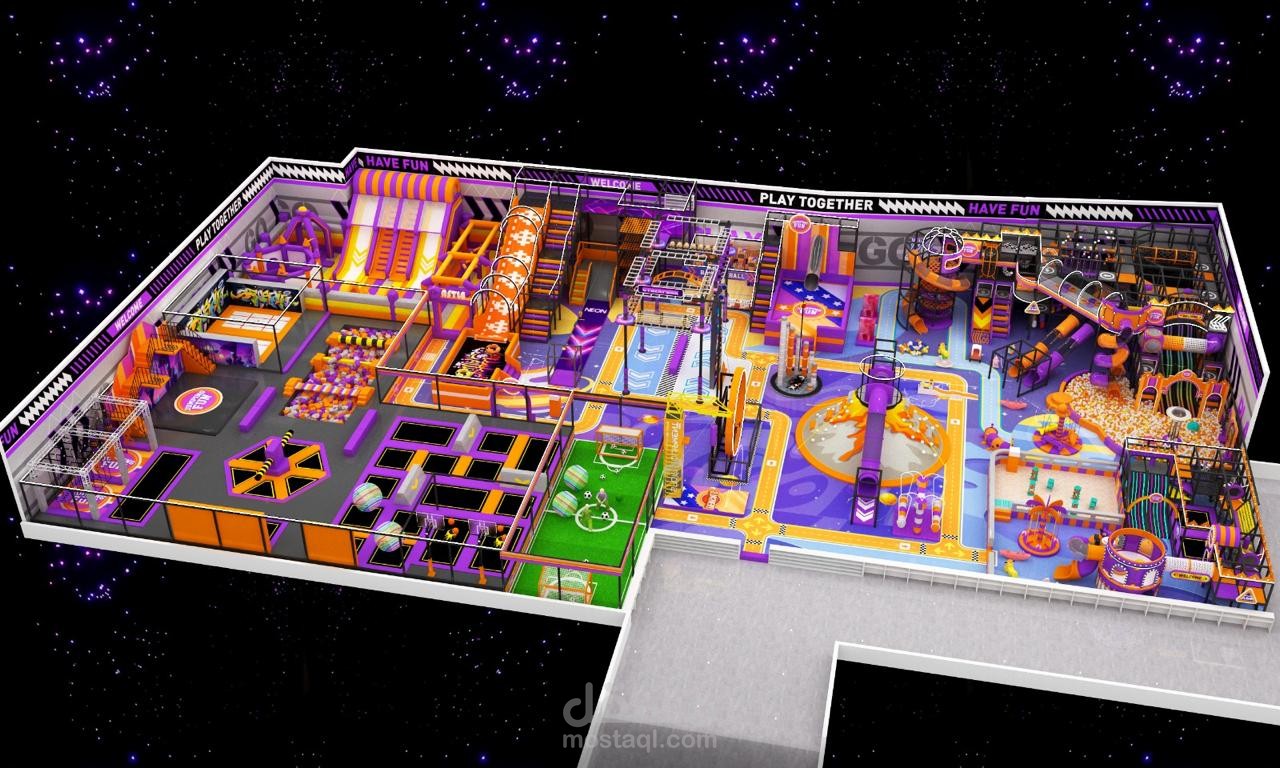 تصميم المخططات التنفيذية Shop Drawings لانظمة الكهرباء والتيار الخفيف والتكييف والسباكة لملاهى اطفال KIDS AREA