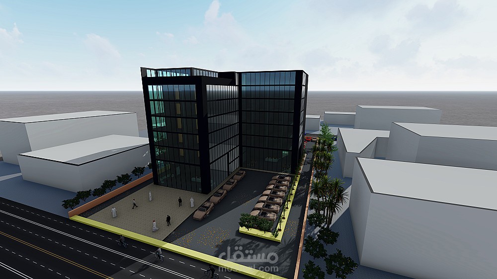 تصميم مخططات الكهرباء والتيار الخفيف والمخططات الميكانيكية لمبنى ادارى يتكون من 5 طوابق