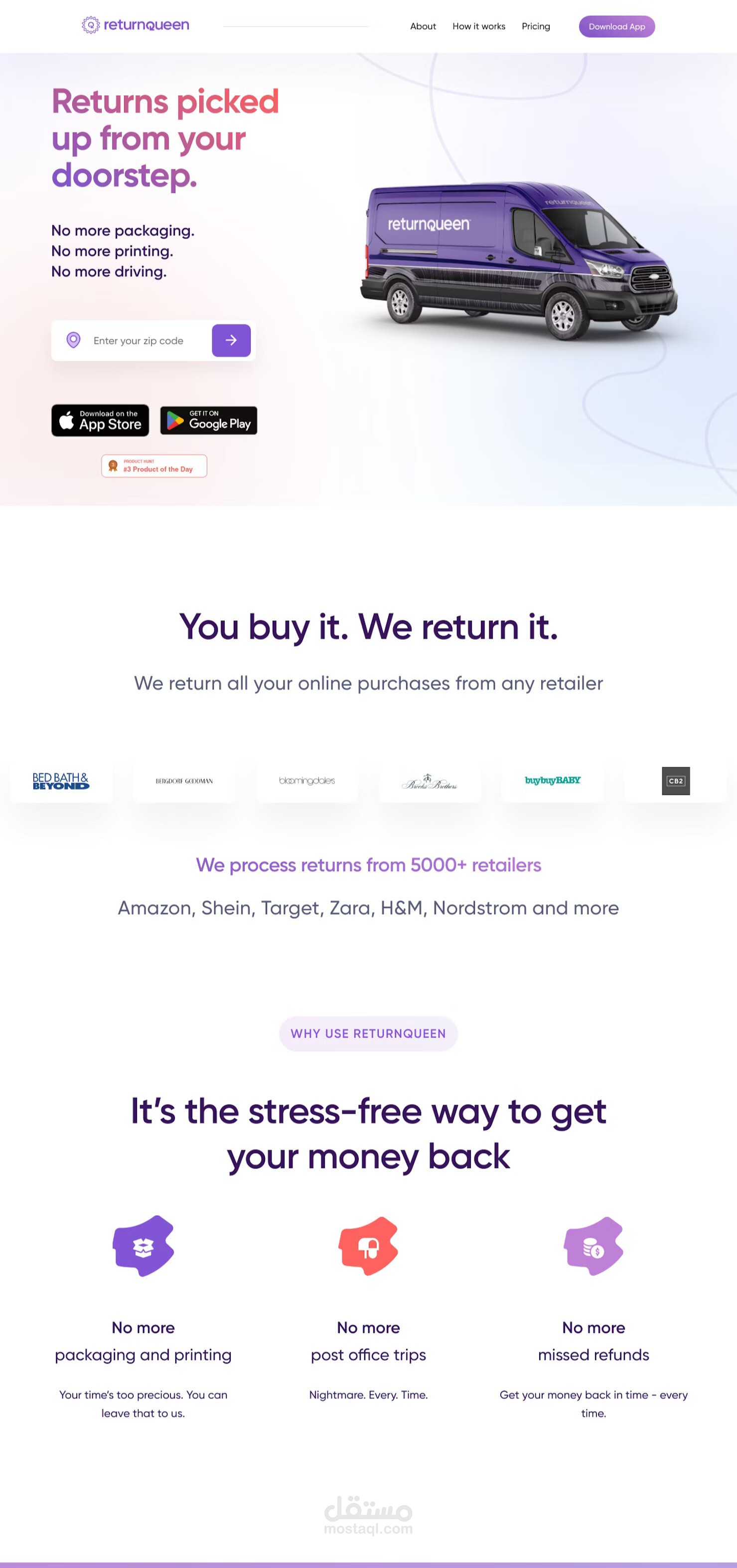 هذا الموقع البريدي تم تصميمه وصُنِعَ باستخدام كل من منصتي Webflow وWordPress