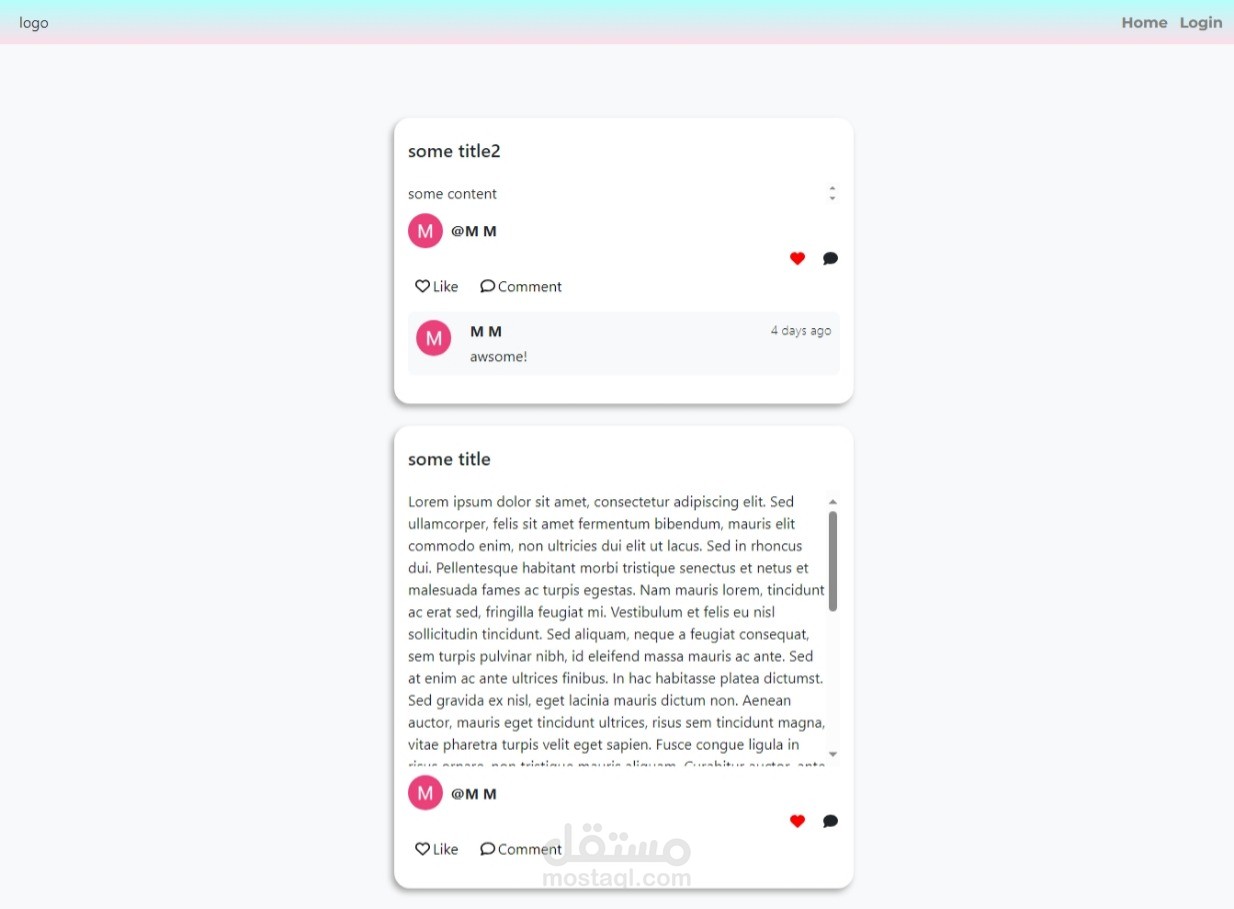 موقع مدونات (blog) باستخدام React و Firebase (المشروع قيد الإنجاز)