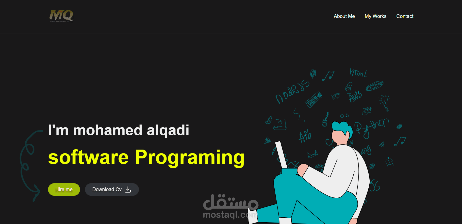 إنشاء موقع شخصي أنيق لعرض أعمالك وخبراتك