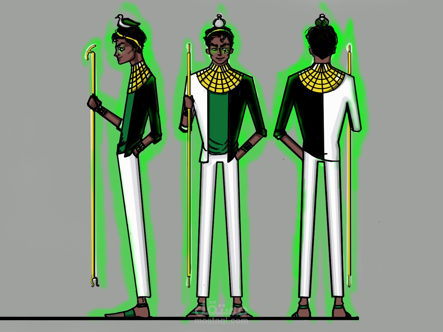 Ancient Egyptian character GEB in a modern look.