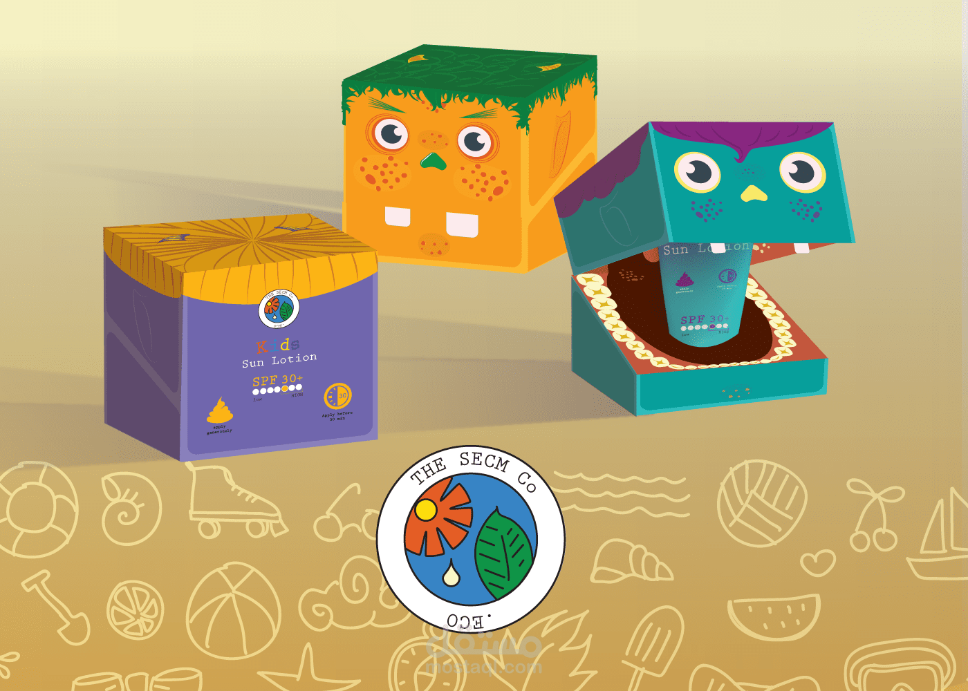 The Secm Co Kids Sun Lotion Box