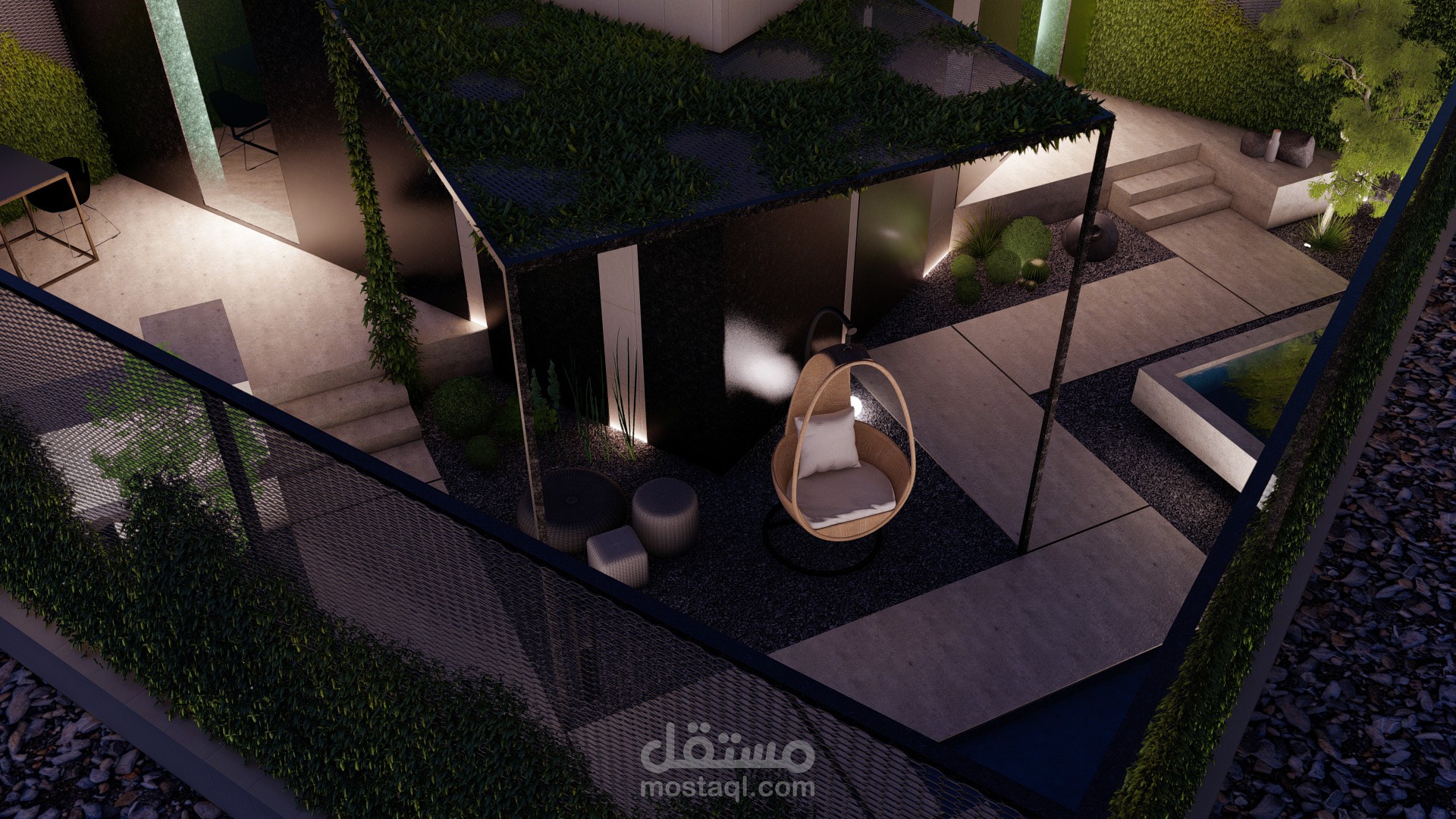 تصميم حديقة شقة