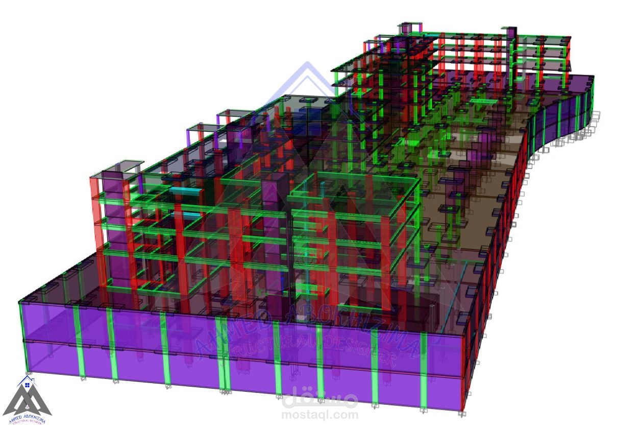 تصميم مول تجاري بالمملكة العربية السعودية علي مساحة 5,000 متر مسطح