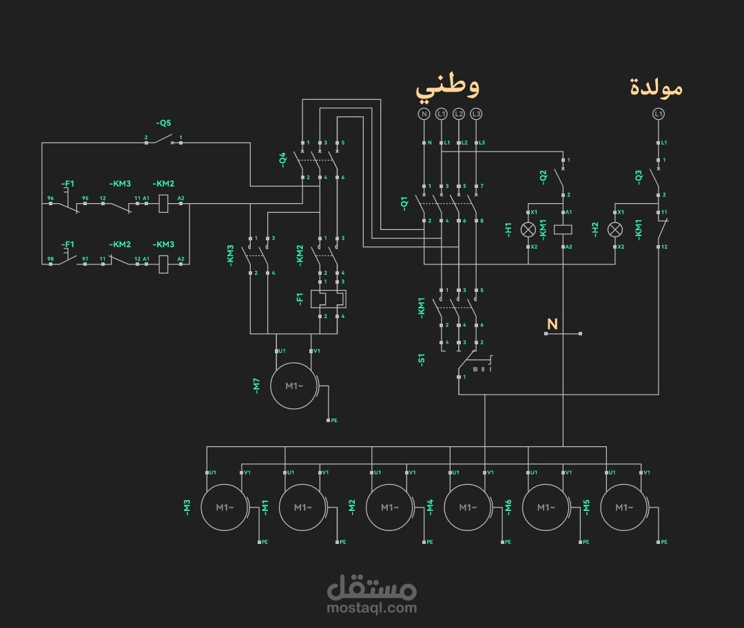 تصميم مخطط كهرباء منزل بمتطلبات خاصة